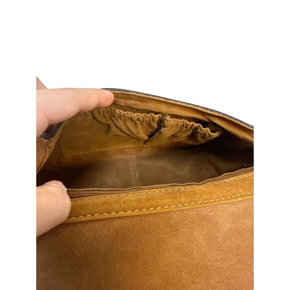 Patricia Nash Hand-painted Embossed Leather Shoulder Bag Size Small - Picture 9 of 13